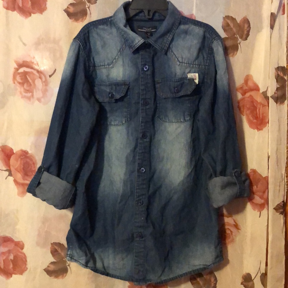 Silver Jeans Boys Jean Button Up Jean Shirt